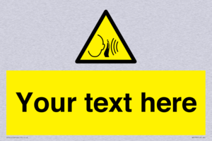 Custom warning sudden loud noise